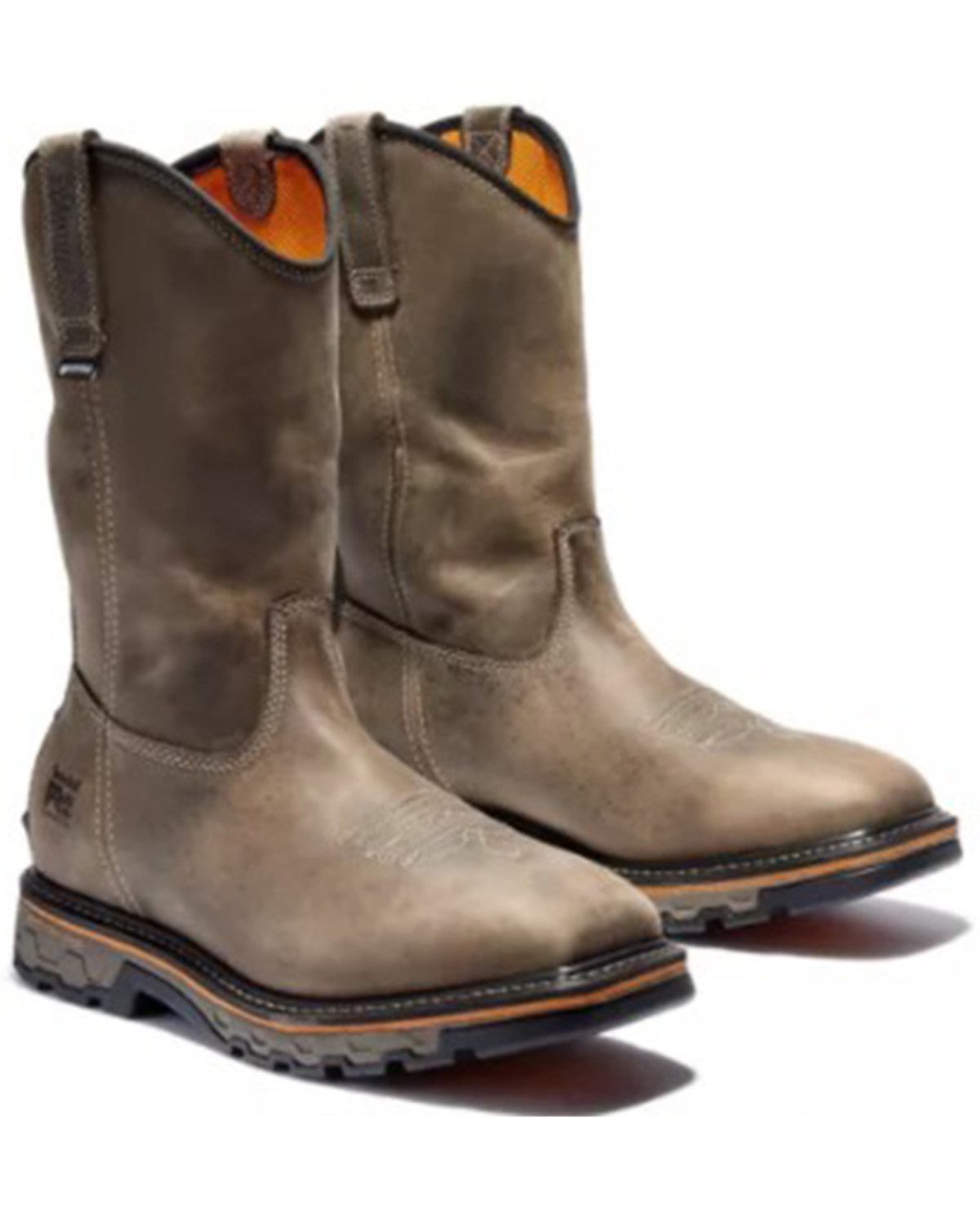 Timberland Men's True Grit Pull On Waterproof Work Boots - Square Toe