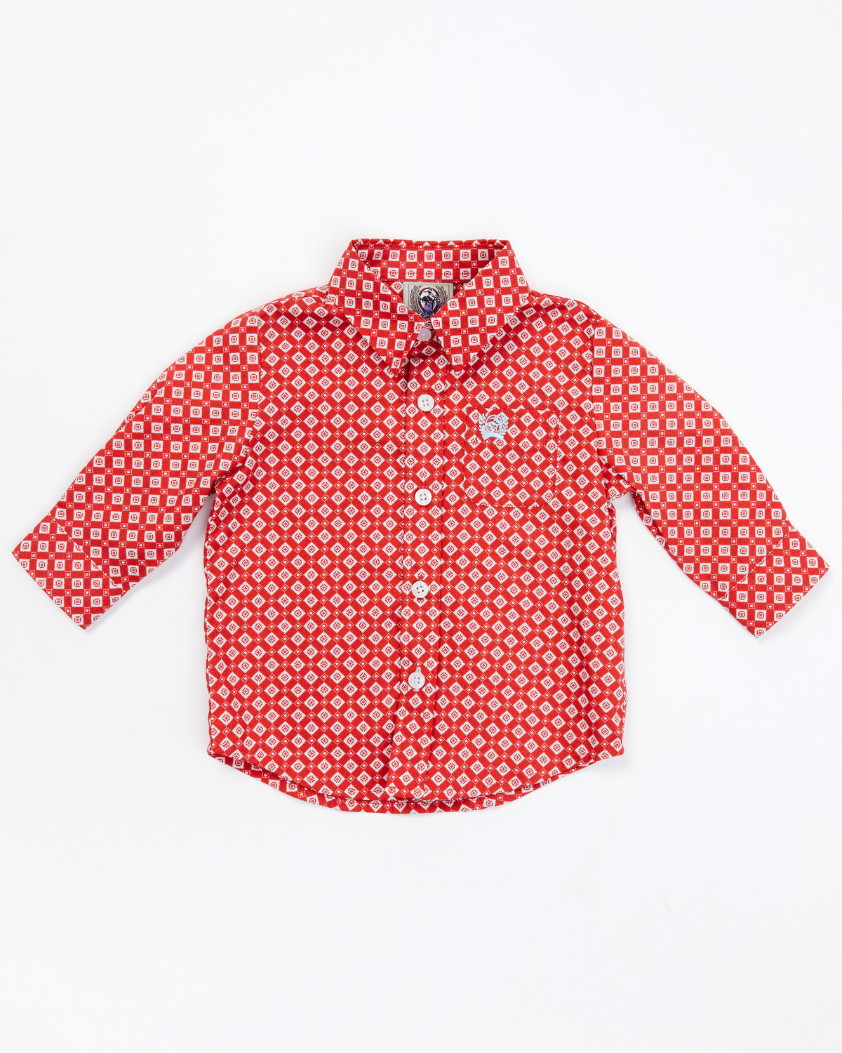 Cinch Infant Boys' Geo Print Long Sleeve Button-Down Western Shirt