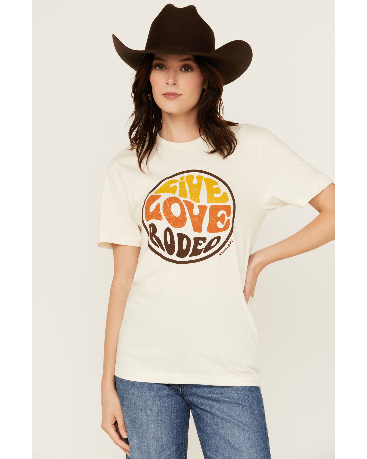 Rodeo Hippie Women's Live Love Short Sleeve Graphic Tee