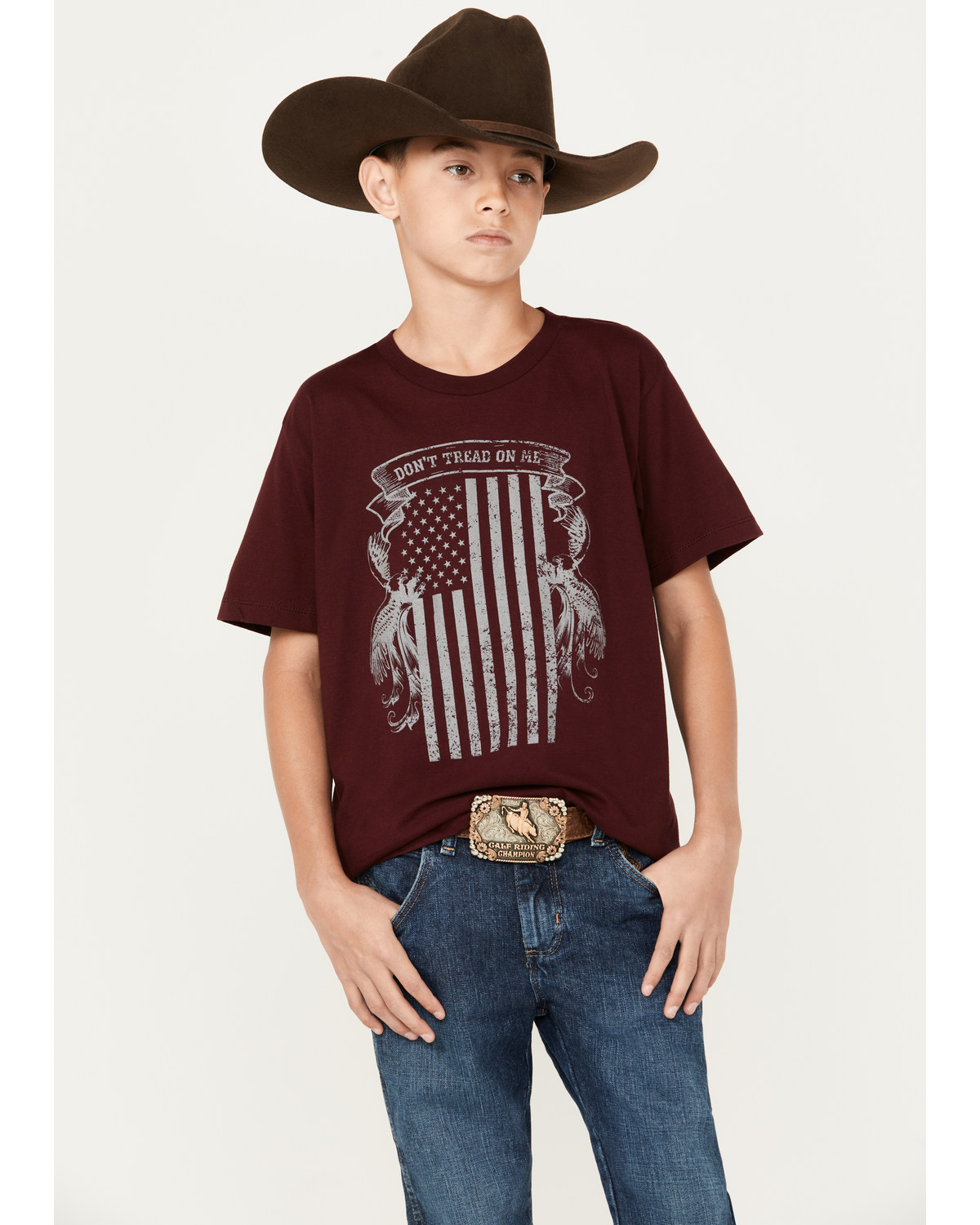 Cody James Boys' USA Flag Short Sleeve Graphic T-Shirt