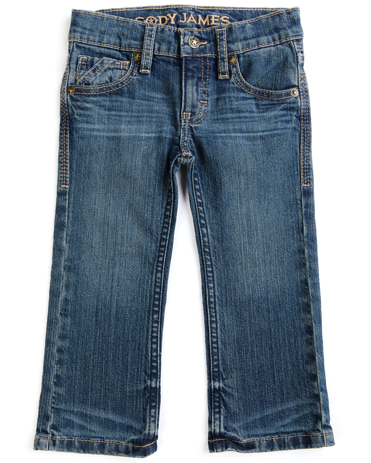 Cody James Toddler Boys' Saguaro Dark Wash Mid Rise Stretch Slim Bootcut Jeans