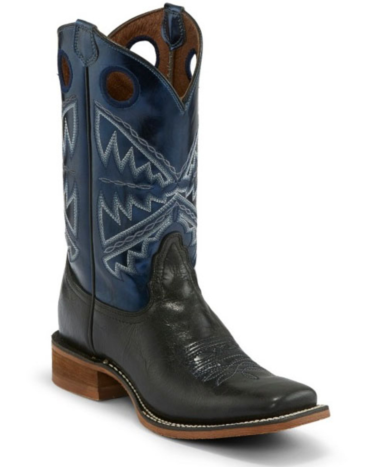 western boots blue