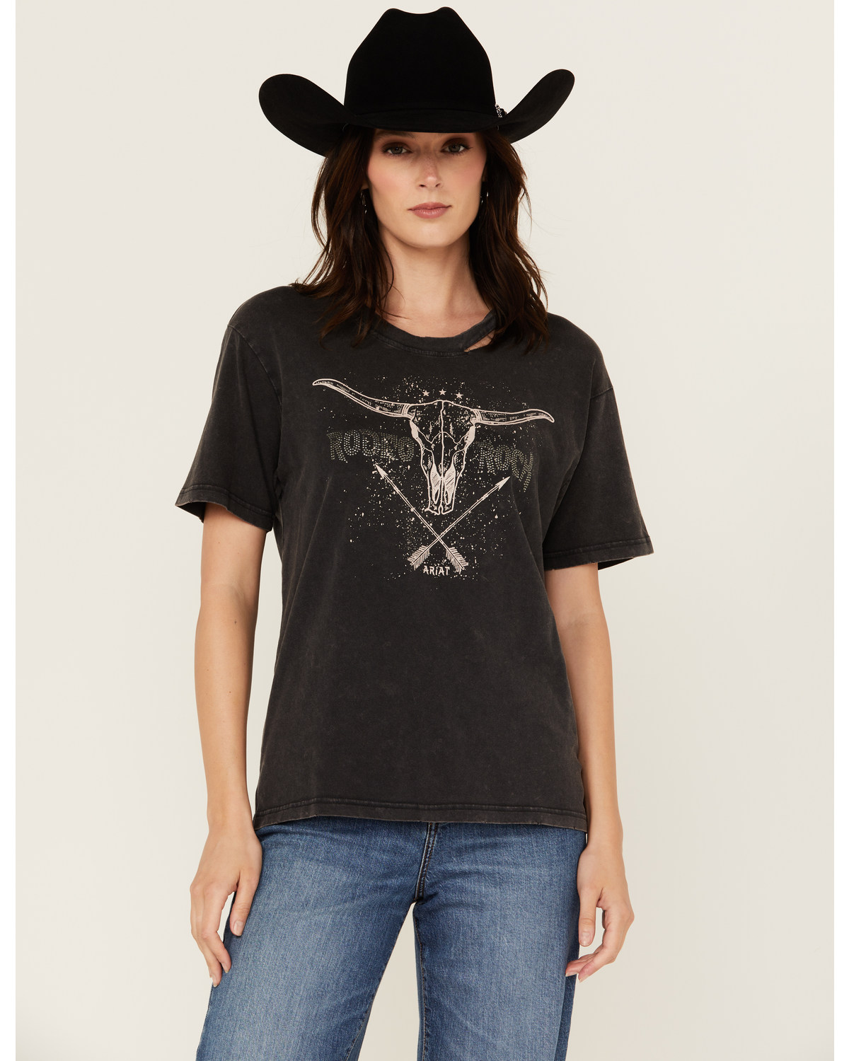 Ariat Women's Rock N' Rodeo Embellished Short Sleeve Graphic Tee