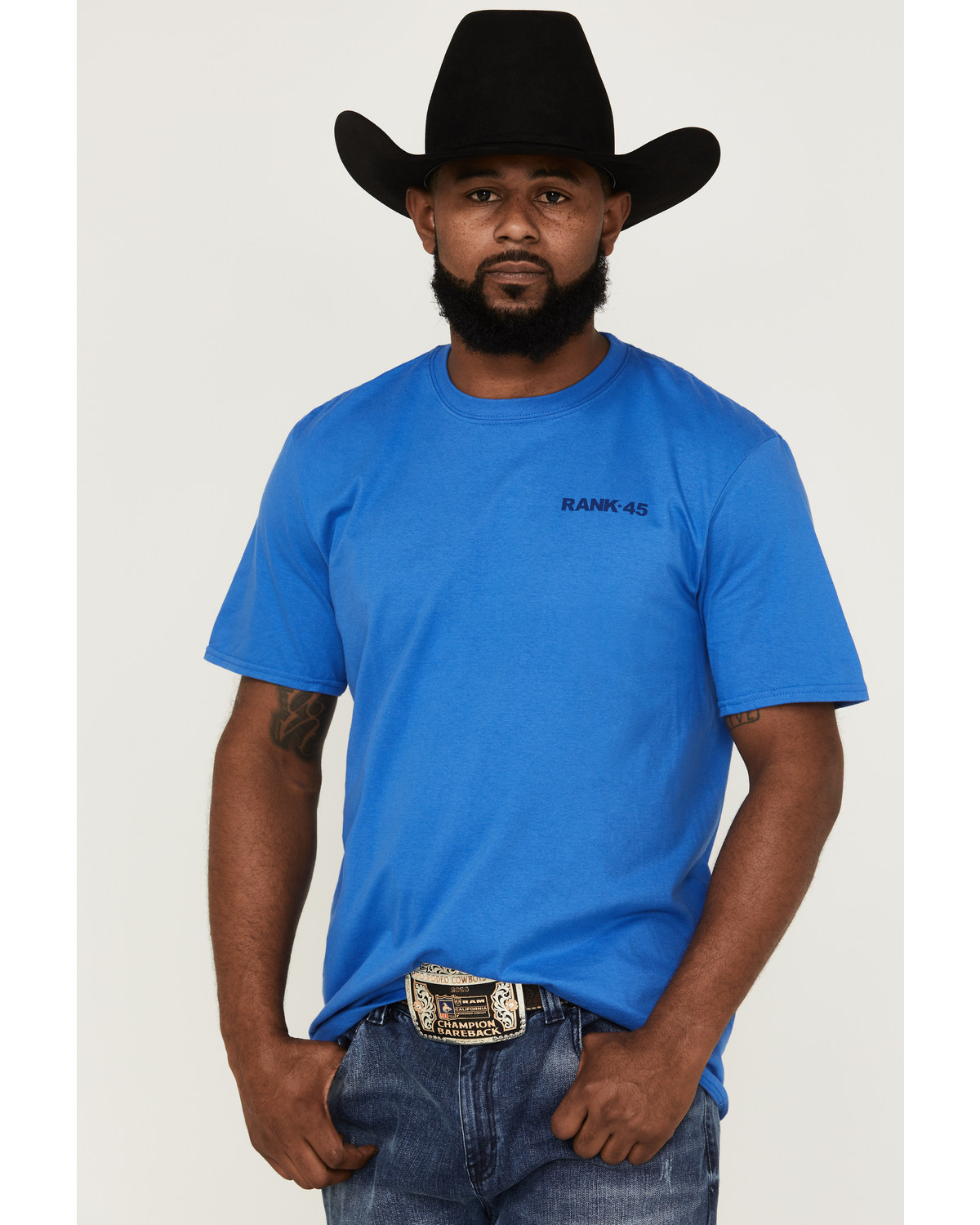 RANK 45® Men's Rock Solid Logo Short Sleeve Graphic T-Shirt