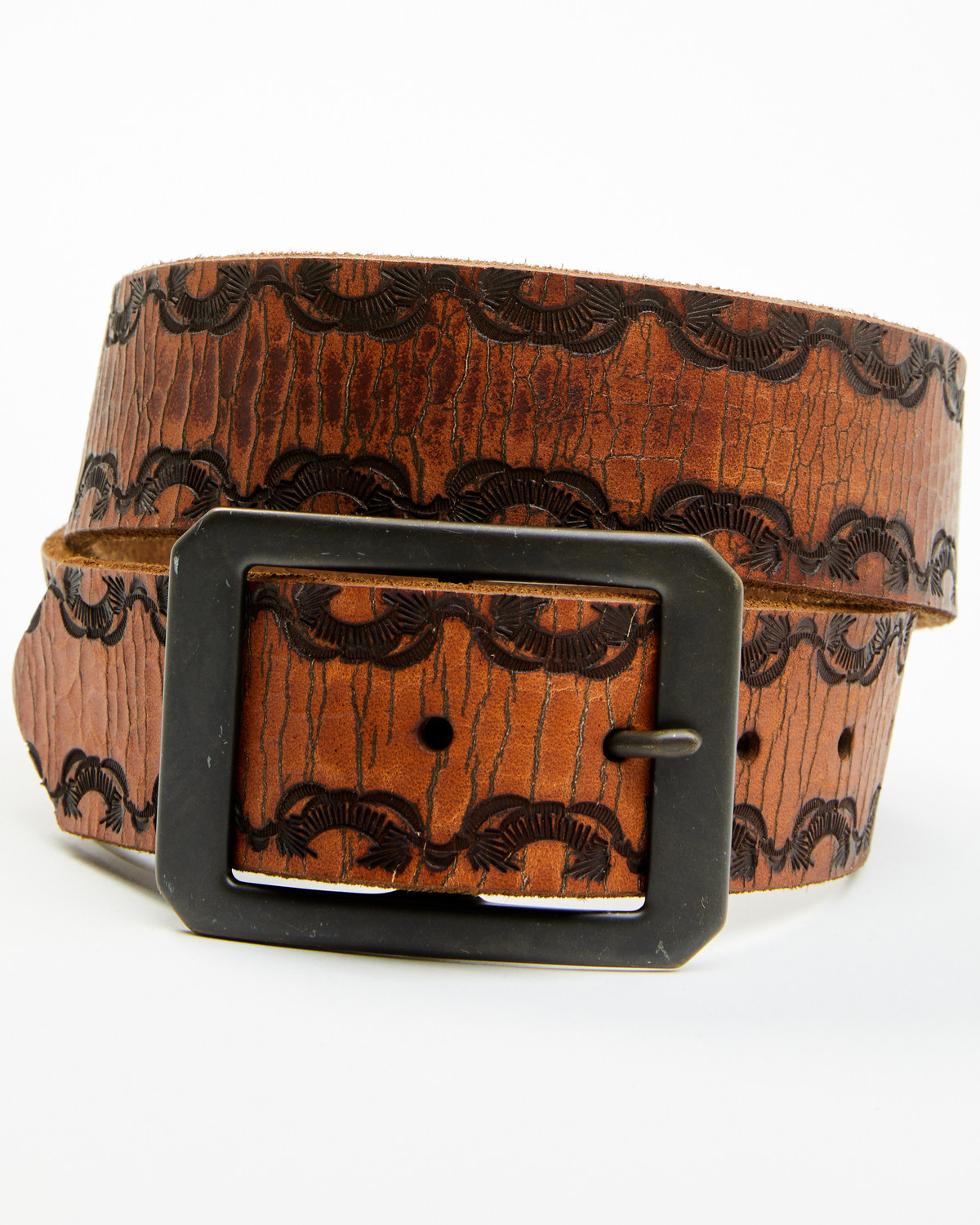 Cody James Men's Dawson Vintage Tooled Edge Belt