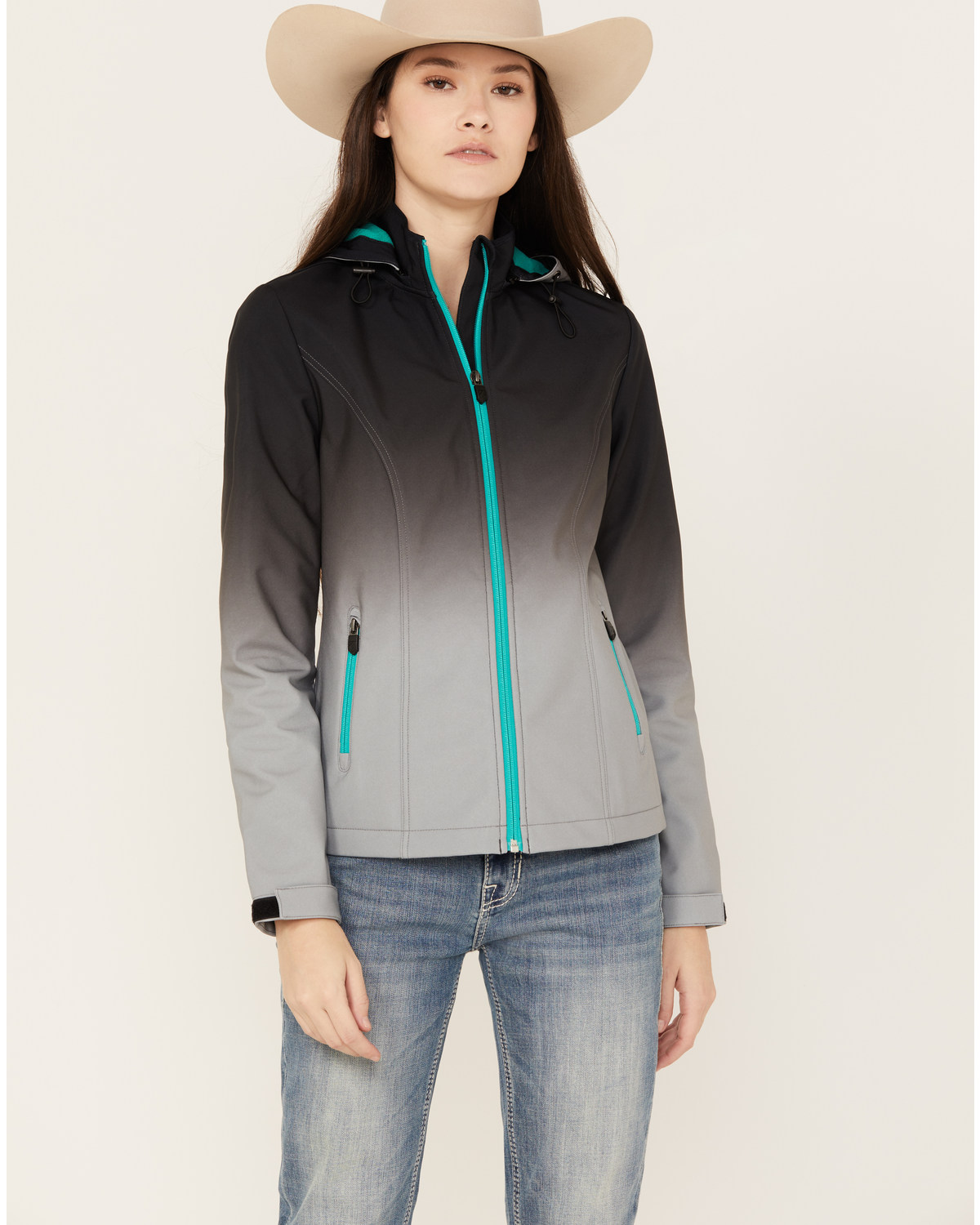 RANK 45® Women's Ombre Melange Softshell Jacket