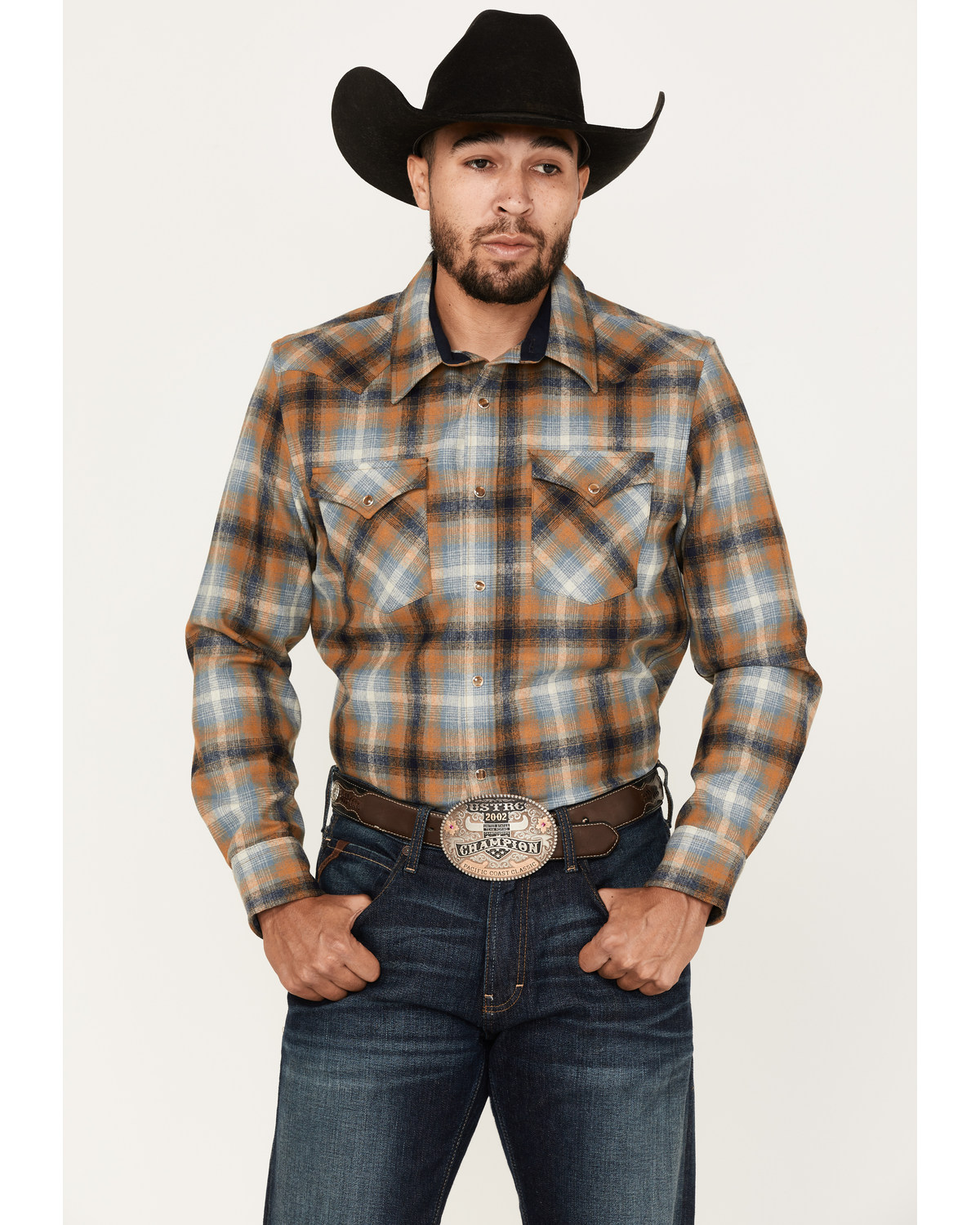 Pendleton Men's Canyon Large Plaid Long Sleeve Western Flannel Shirt
