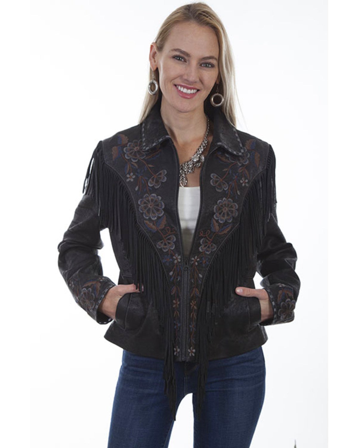 scully leather fringe jacket