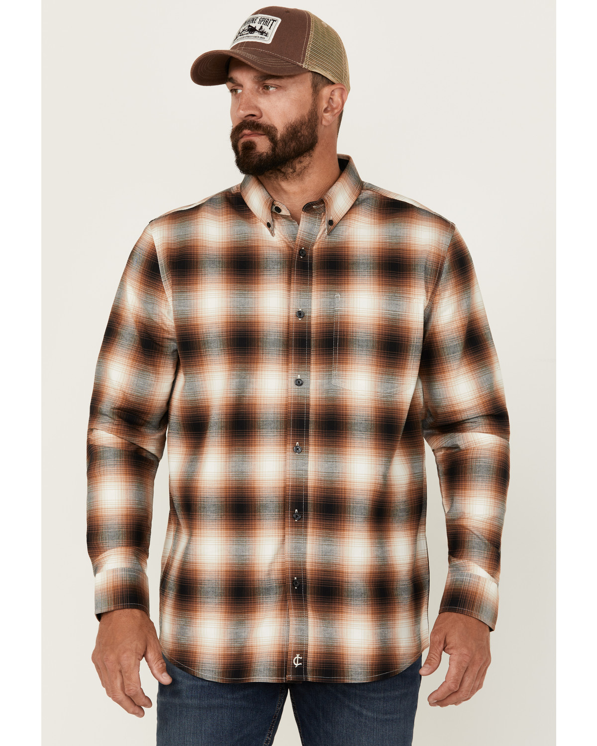 Cody James Men s Hombre Plaid Print Long Sleeve Button Down Stretch Western Shirt Boot Barn in Tustin CA