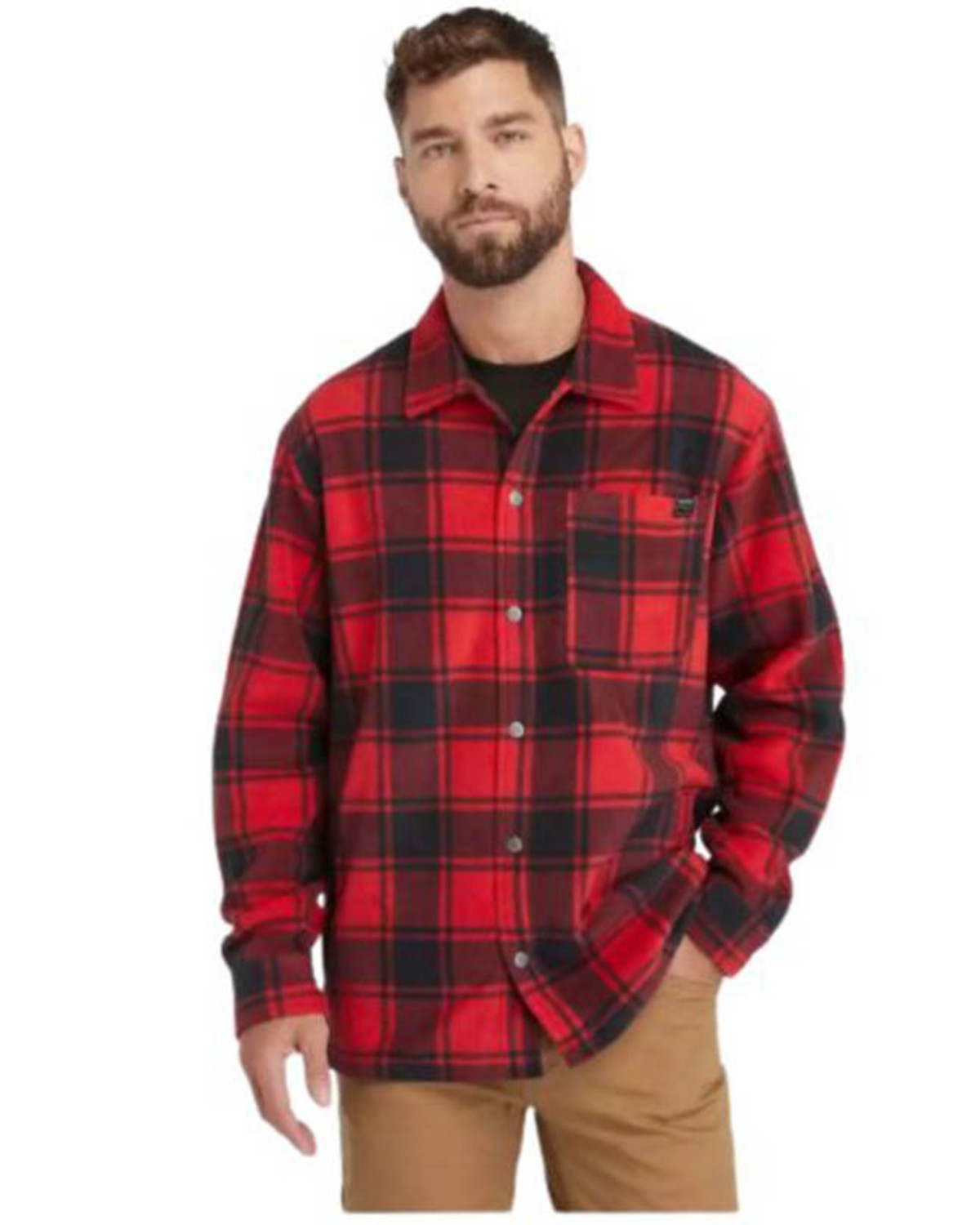 Timberland PRO Men's Gritman Plaid Print Long Sleeve Snap Flannel Shirt