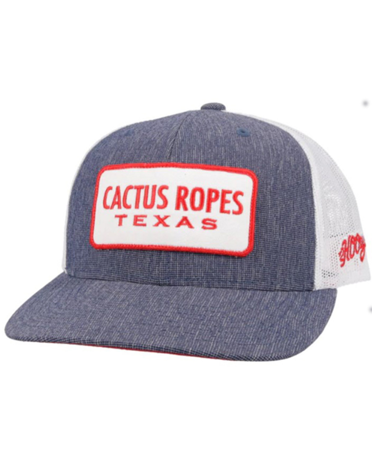 Hooey Men's Cactus Ropes Patch Denim Trucker Cap