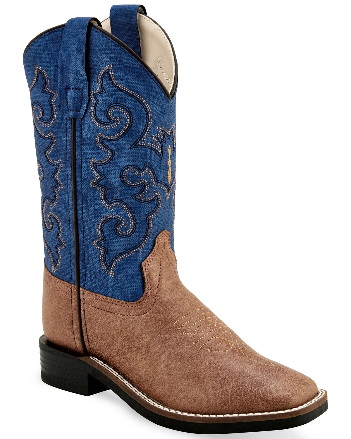 faux leather cowboy boots