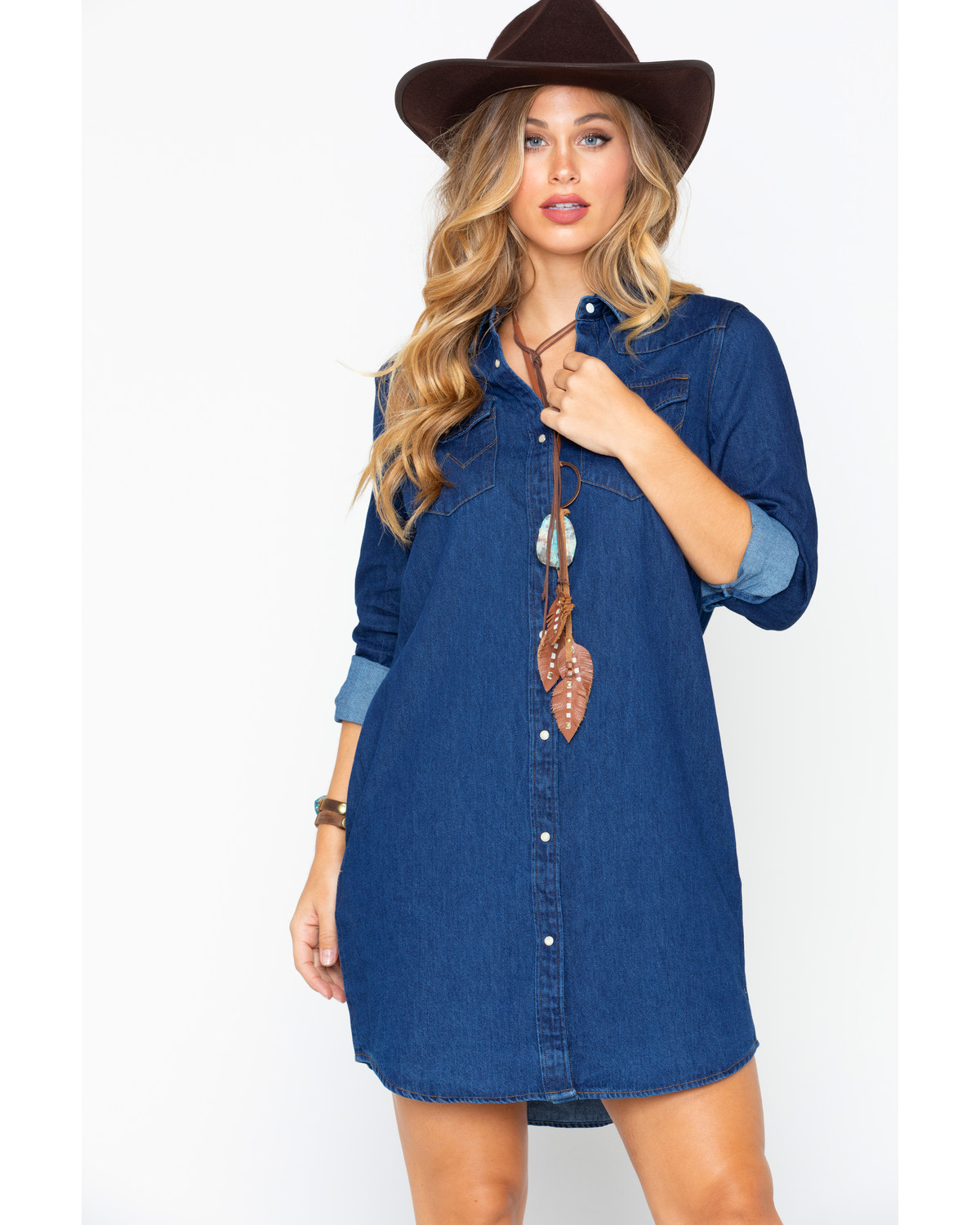 western denim dress
