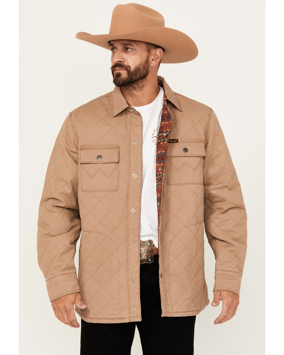 Wrangler Men's Reversible Quilted Shirt Jacket