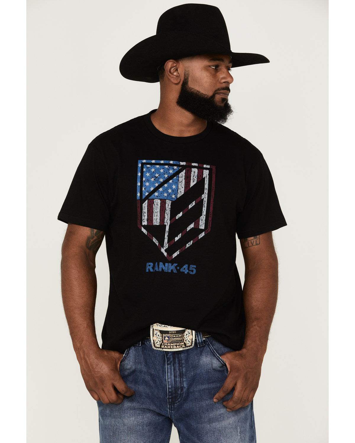 RANK 45® Men's Gate Flag Logo Graphic T-Shirt