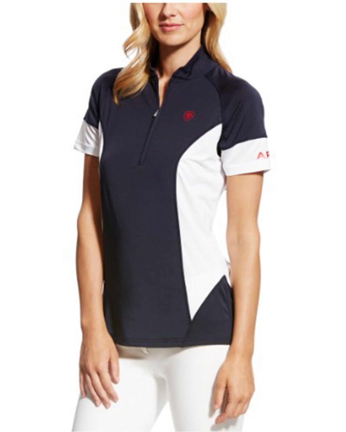 Ariat Women S Cambria Team Jersey 1 4 Zip Short Sleeve Baselayer Pullover Boot Barn