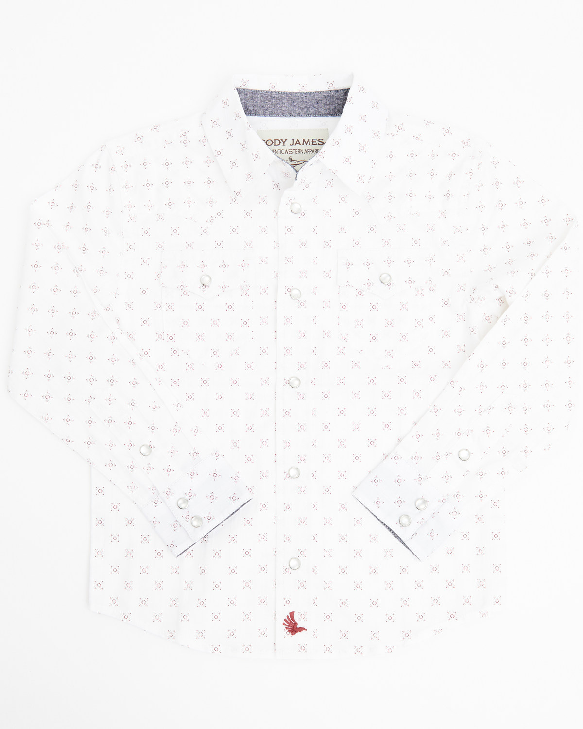 Cody James Toddler Boys' North Star Geo Print Long Sleeve Pearl Snap Western Shirt