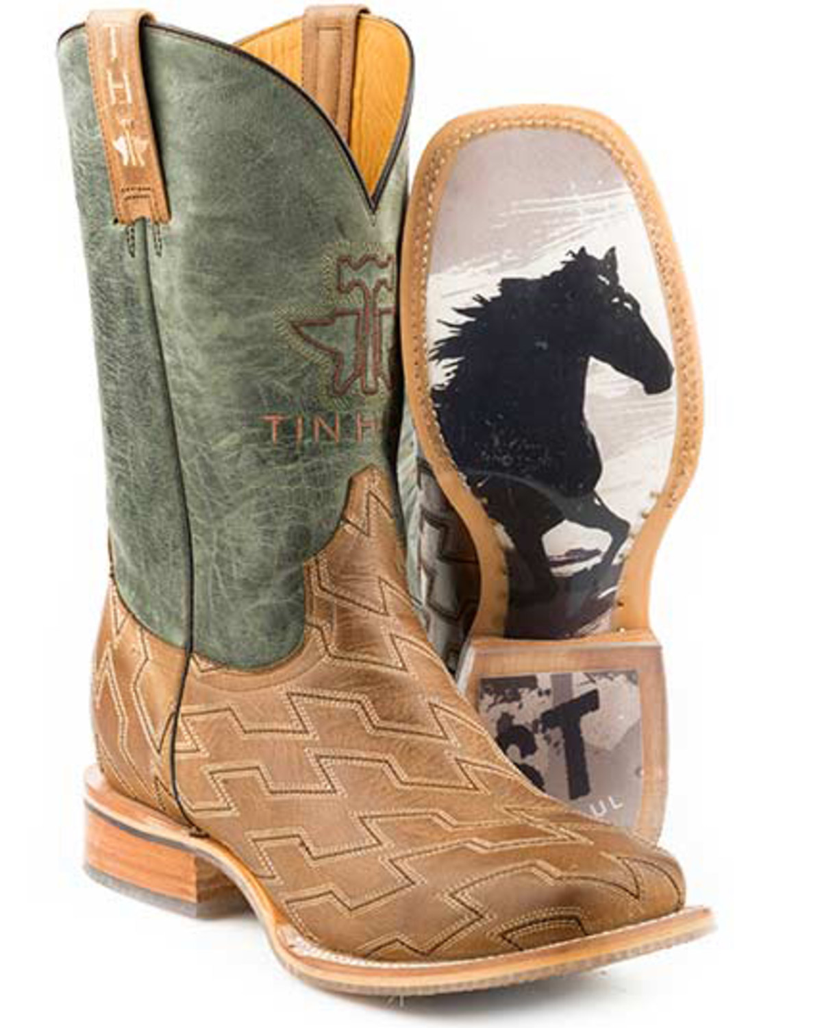 Tin Haul Men's Horse Power Western Boots - Broad Square Toe