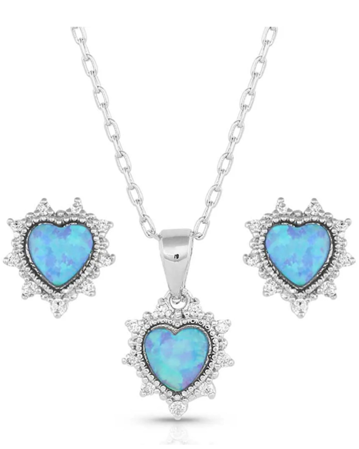 Montana Silversmiths Women's Royal Heart Opal Jewelry Set