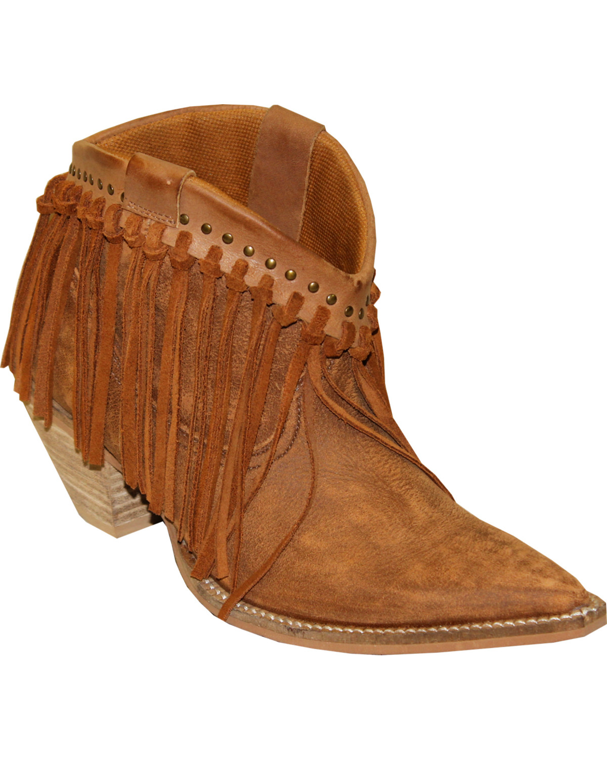 pointed toe tan booties