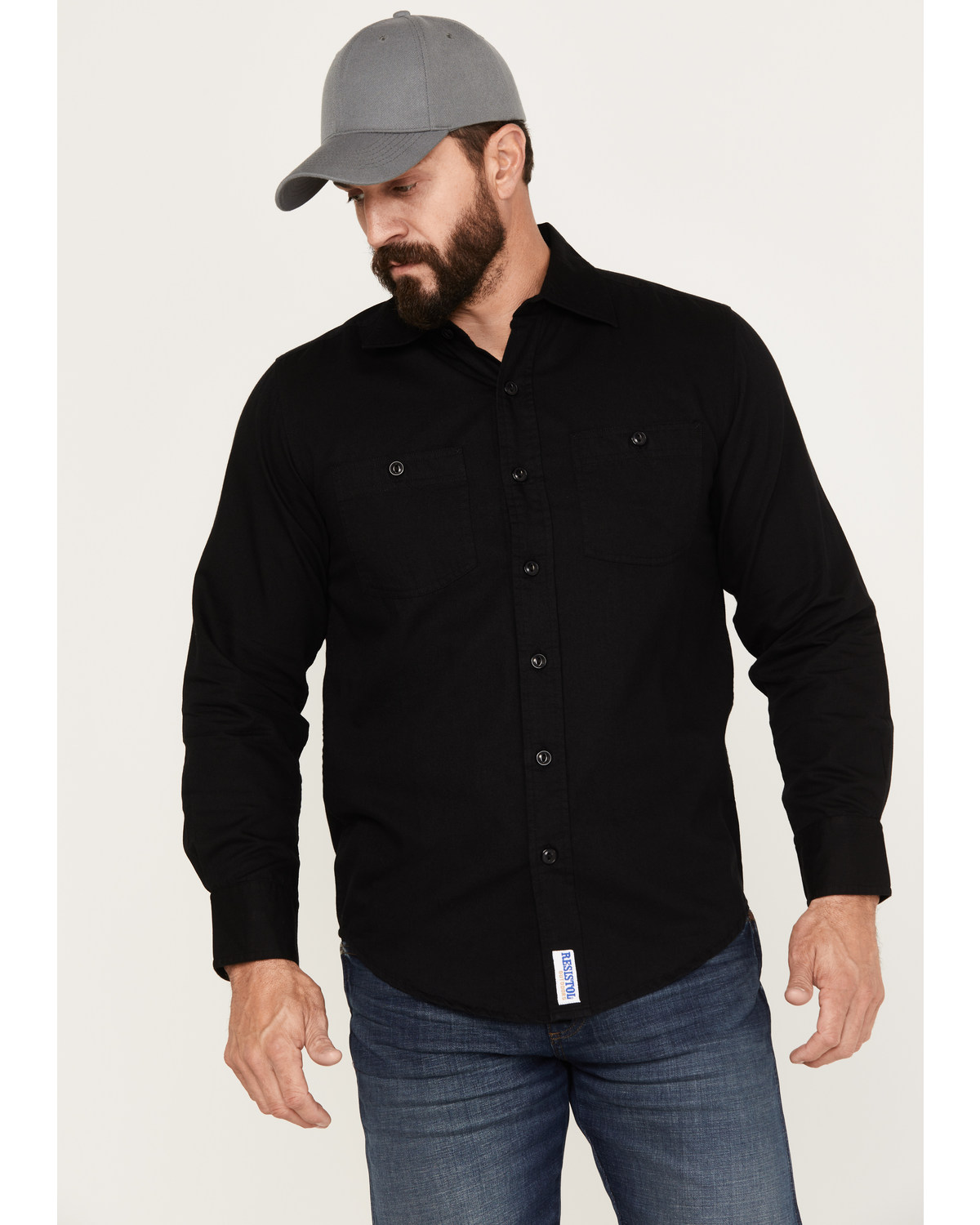 Resistol Men's Aspen Plaid Solid Long Sleeve Button Down Western Shirt