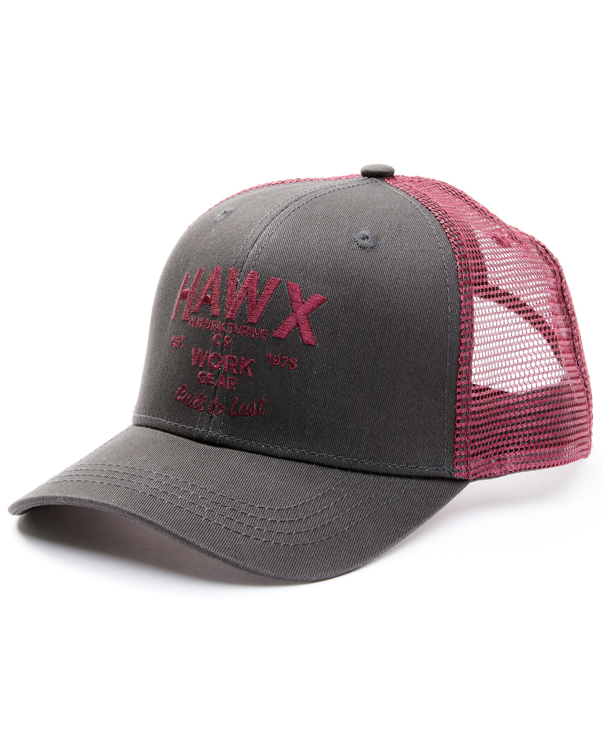 Hawx Men's Heather Black Logo Graphic Mesh-Back Ball Cap