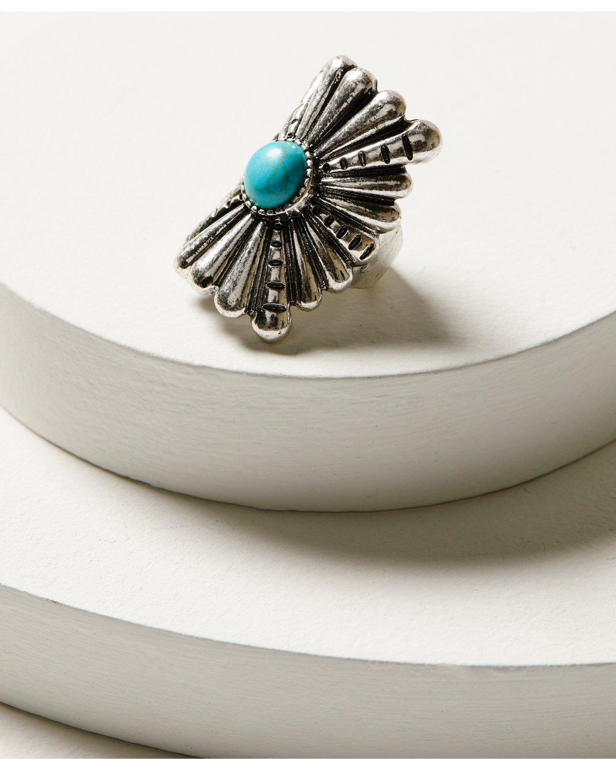Idyllwind Women's Silver & Turquoise Blythe Statement Ring