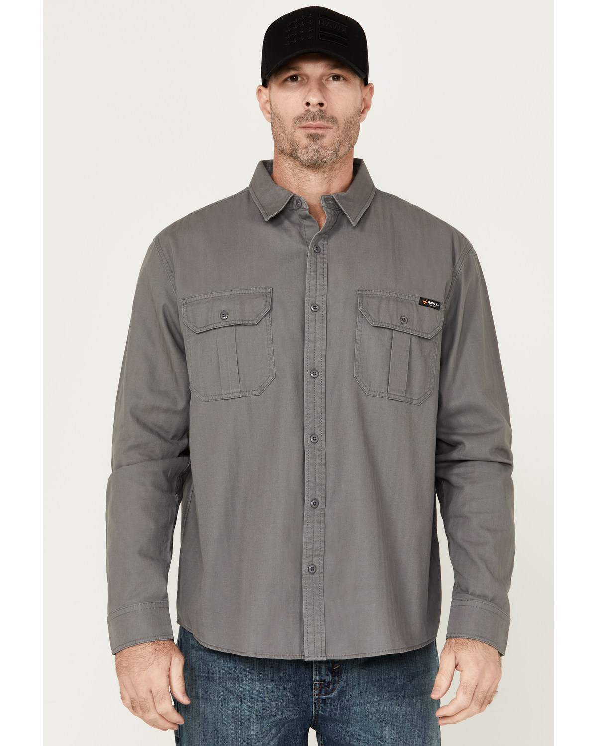 Hawx Men's Long Sleeve Button-Down Work Shirt
