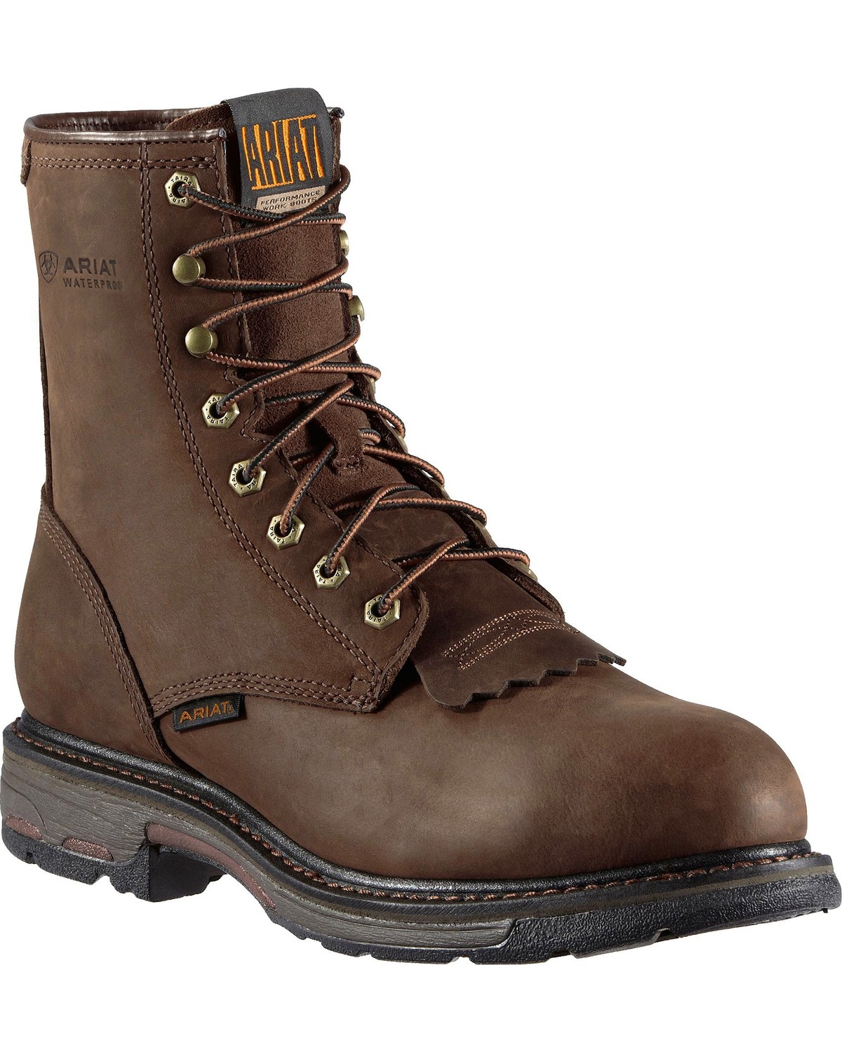Ariat Men's WorkHog® H2O 8" Lace-Up Work Boots - Round Toe