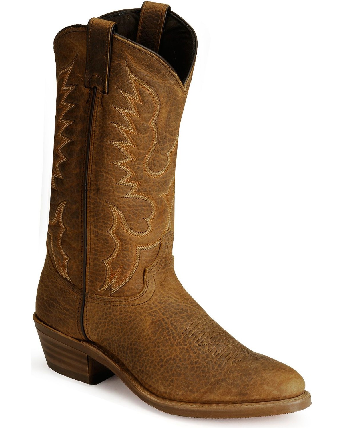 bison leather cowboy boots