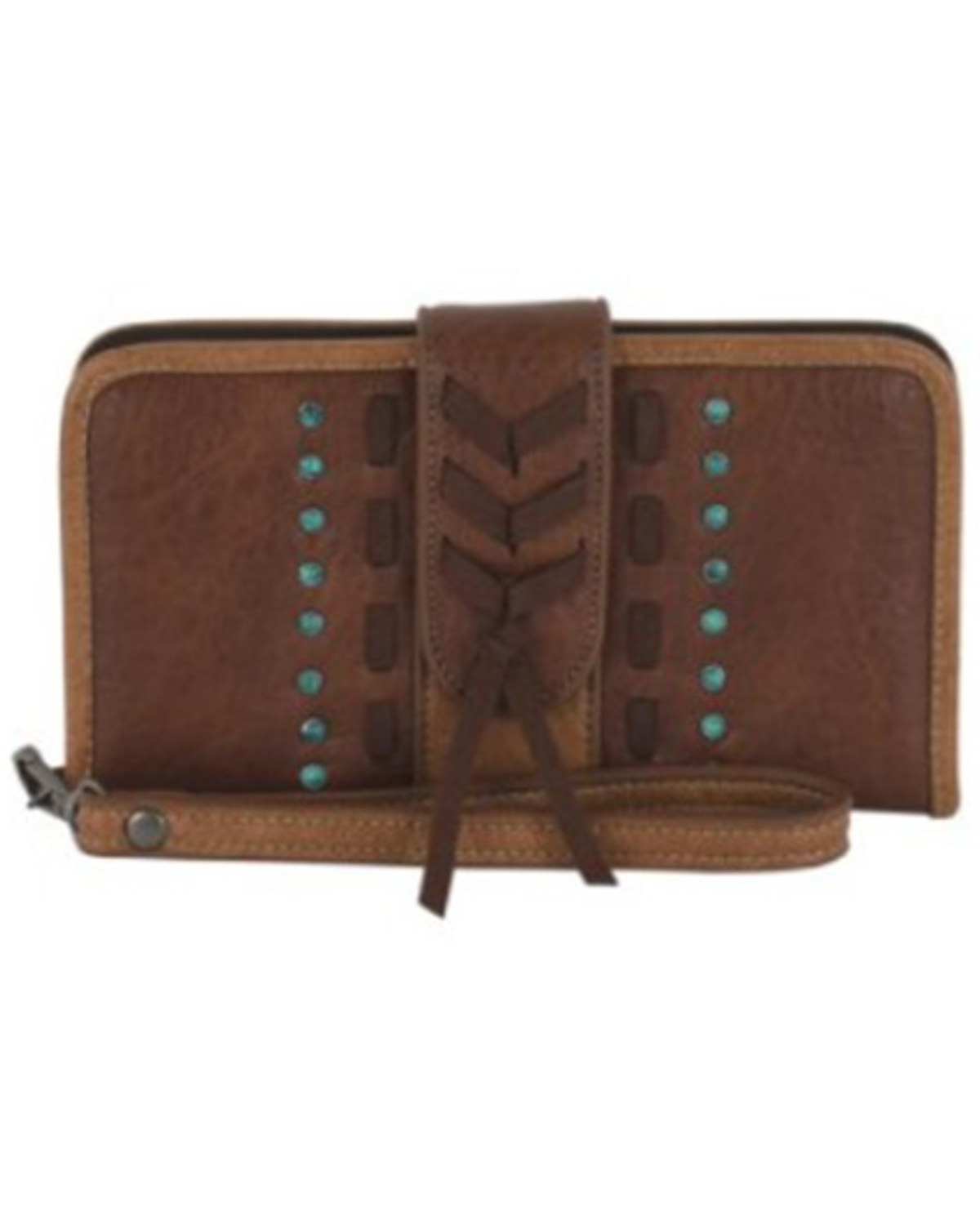 Justin Women's Chevron Stitch and Concho Slim Wallet