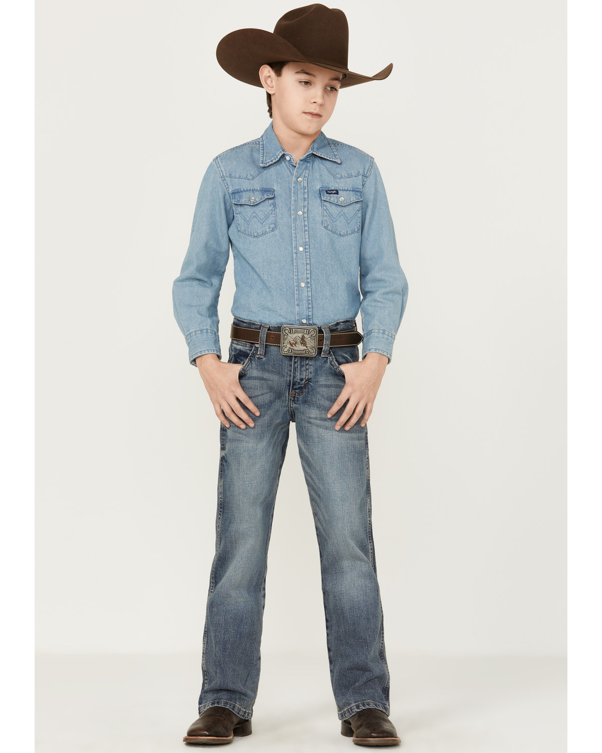 Wrangler Boys' Greeley Relaxed Bootcut Jeans