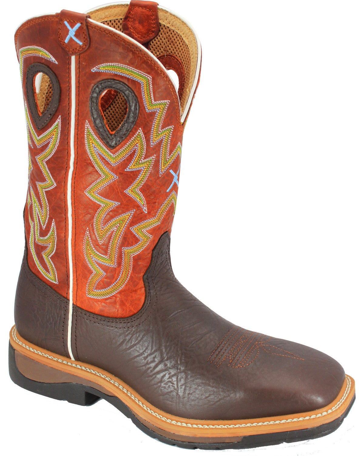 Twisted X Orange Lite Cowboy Work Boots - Steel Toe | Boot ...