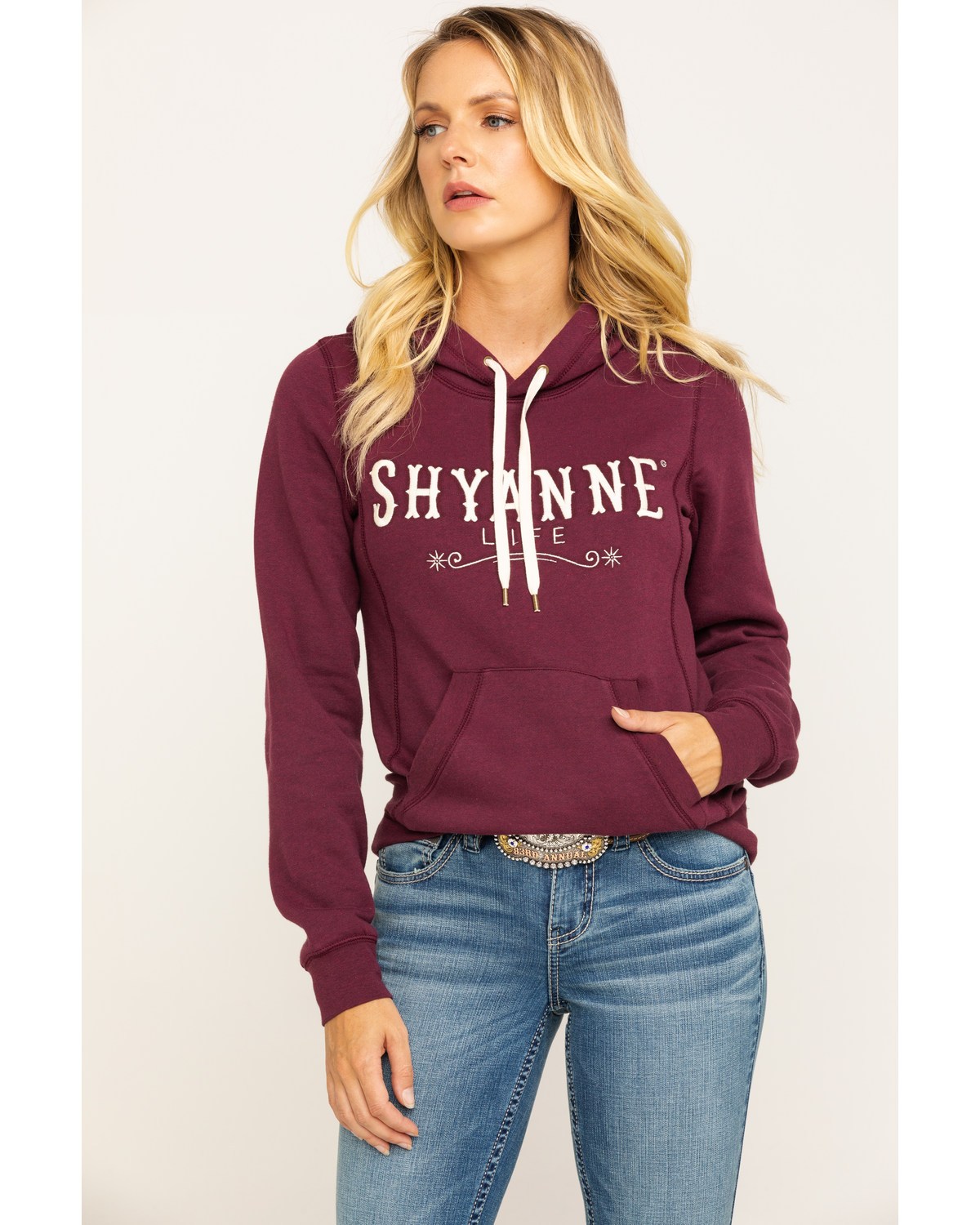 Shyanne Life Women S Wine Logo Hoodie Boot Barn