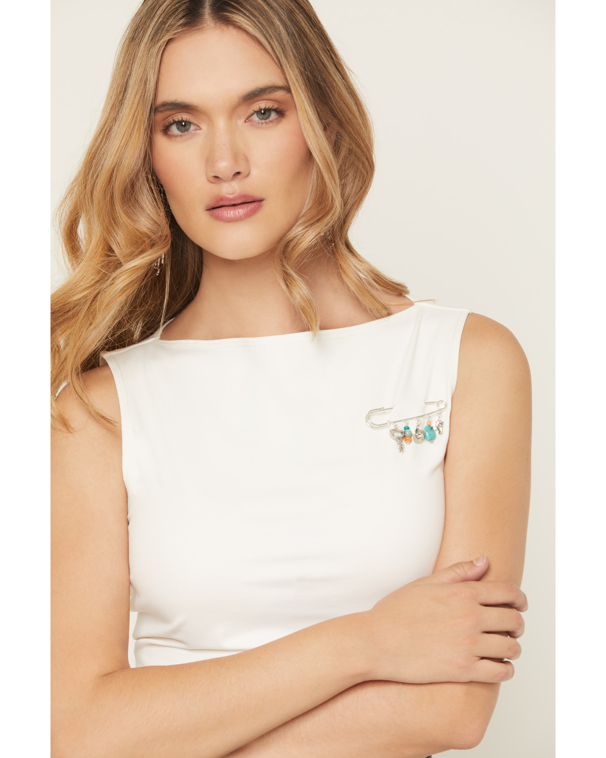 Paige Wallace Women's Dangle Hat Pin with Charms