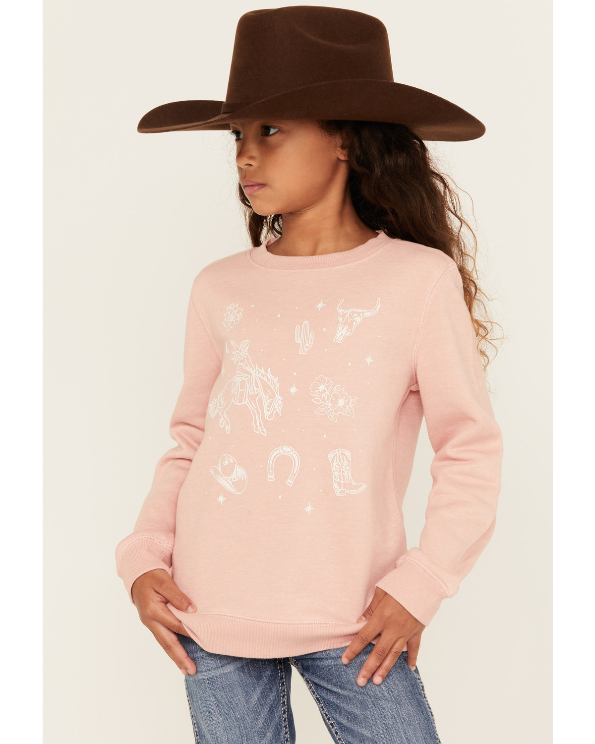 Shyanne Girls' Western Icons Pullover Sweatshirt