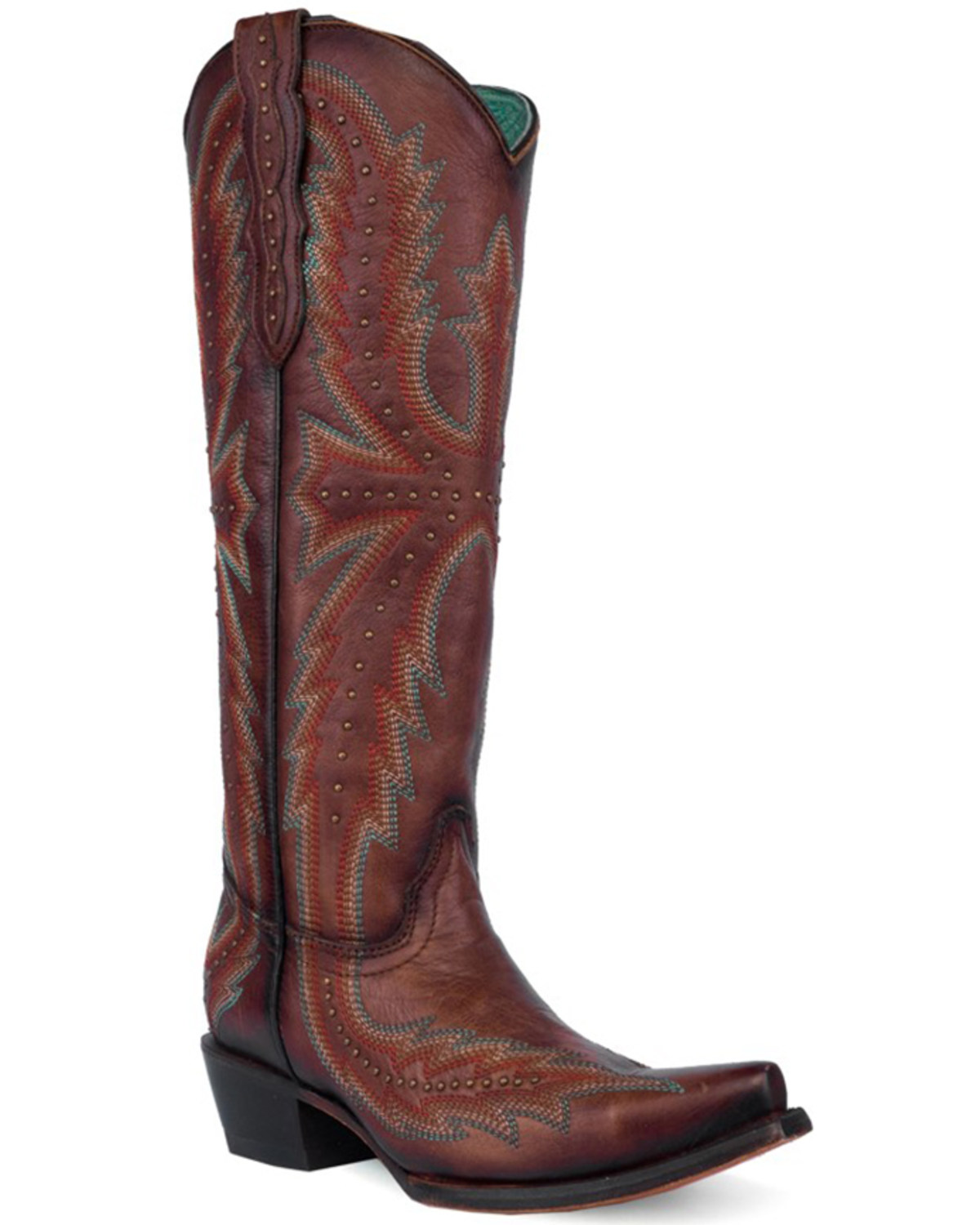 Corral Women's Studded Embroidered Western Boots - Snip Toe