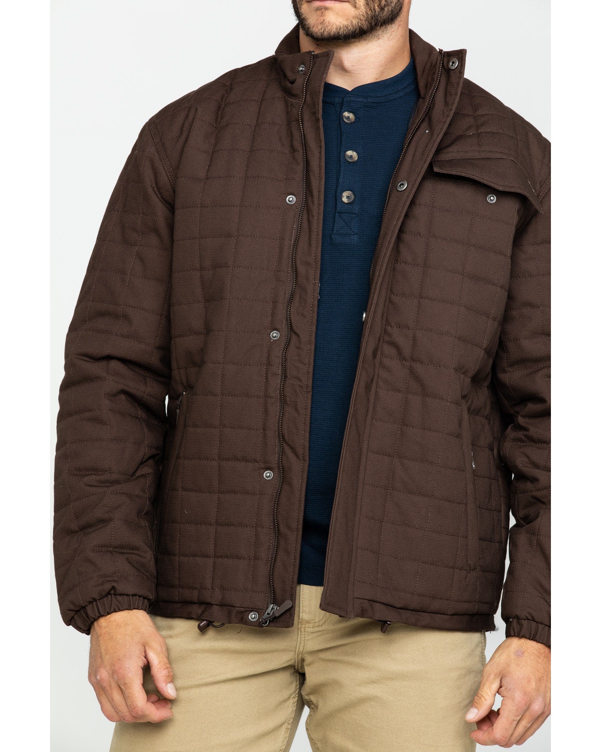 Wrangler Men's Brown Chore Quilt Lined Jacket | Boot Barn