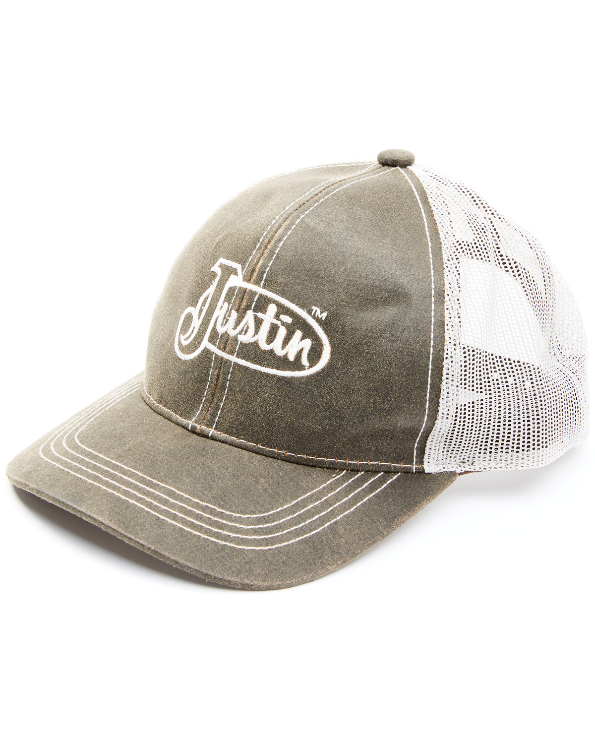 Justin Men's Logo Patch Mesh-Back Ball Cap