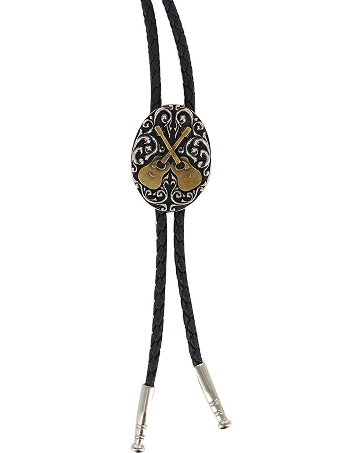 Cody James® Oval Dueling Guitars Bolo tie