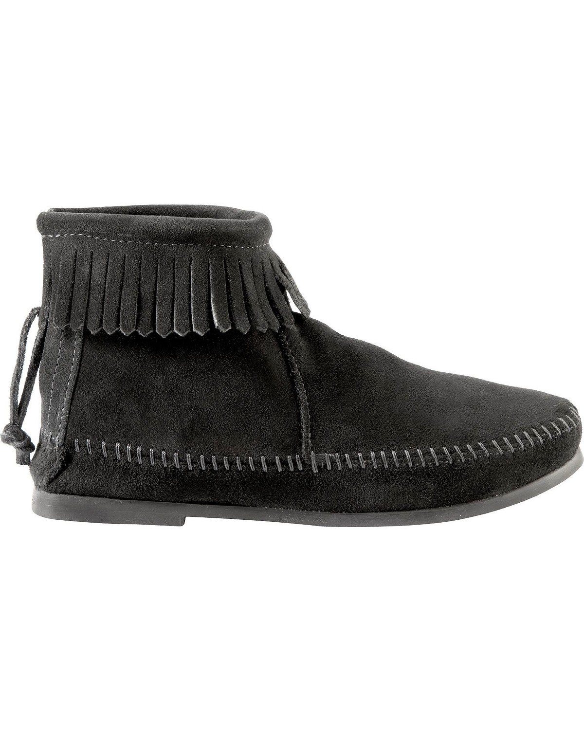 Women's Minnetonka Suede Back Zipper Moccasin Boots | Boot Barn