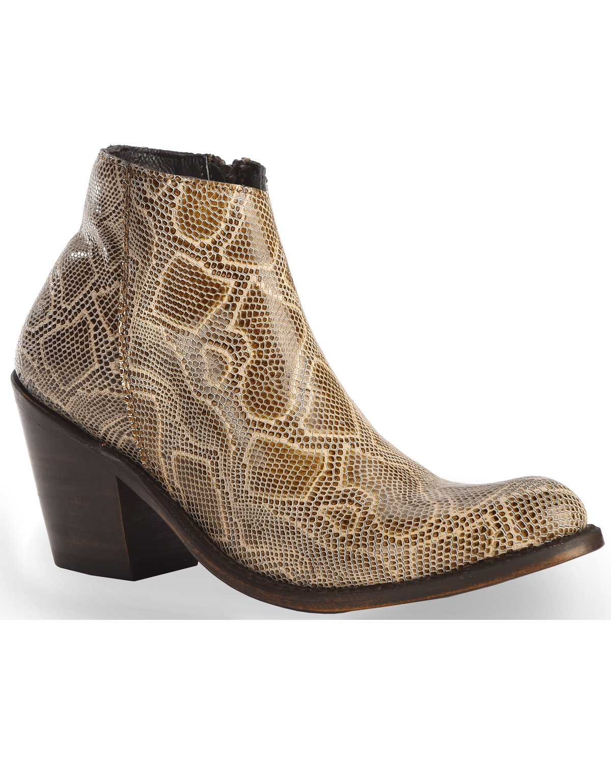 Liberty Black Women's Breton Snake Print Booties - Medium Toe