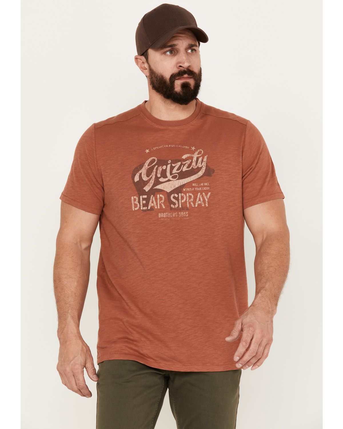 Brothers and Sons Men's Bear Spray Short Sleeve Graphic T-Shirt