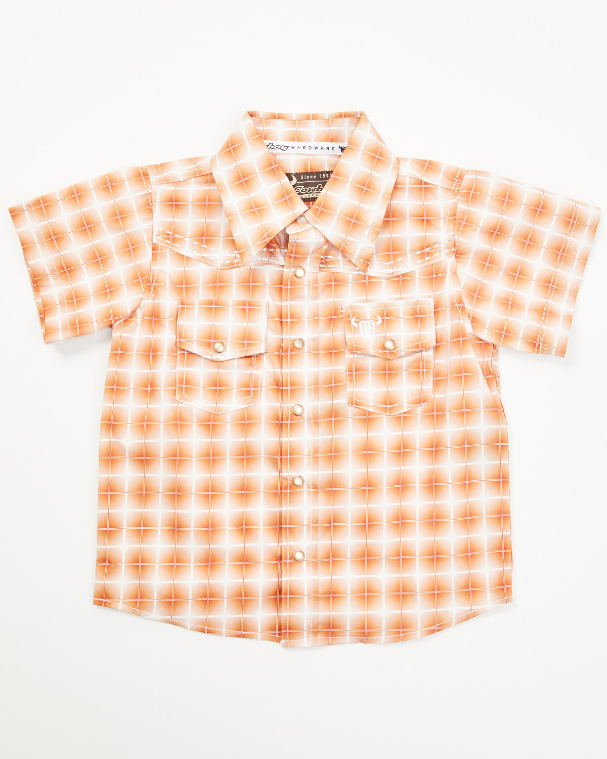 Cowboy Hardware Toddler Boys' Gradient Square Short Sleeve Snap Western Shirt