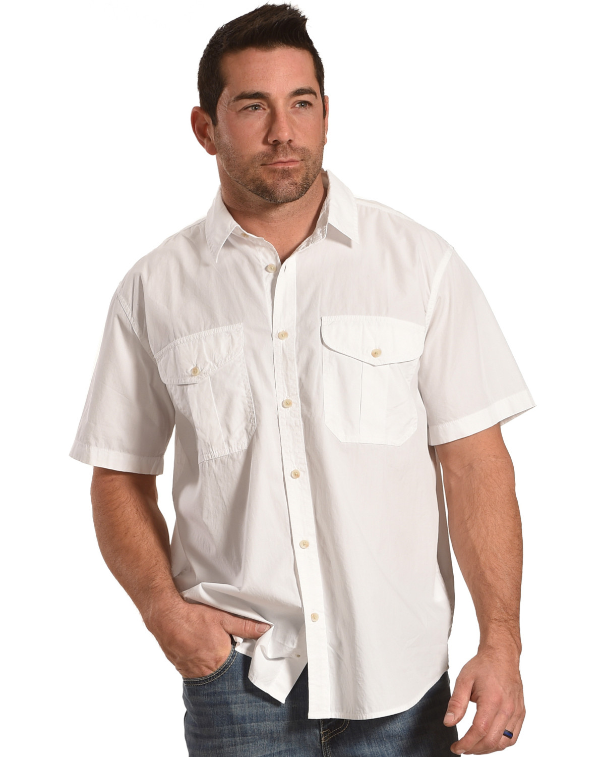 Filson Men S White Feather Cloth Short Sleeve Shirt Boot Barn