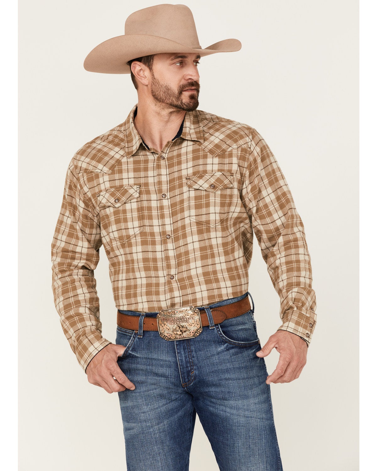 Cody James Men's Olive Workhorse Plaid 