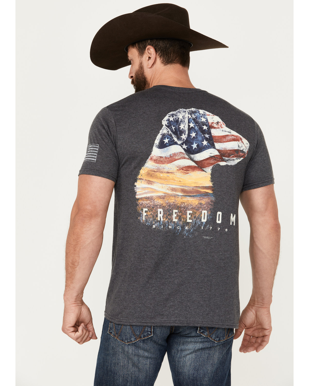 Buck Wear Men's Freedom Lab Short Sleeve Graphic T-Shirt