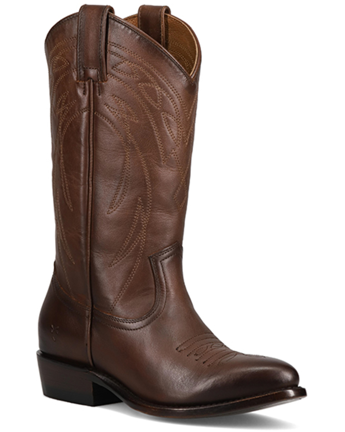 Frye Women's Billy Pull-On Deco Stitch Western Boots - Round Toe
