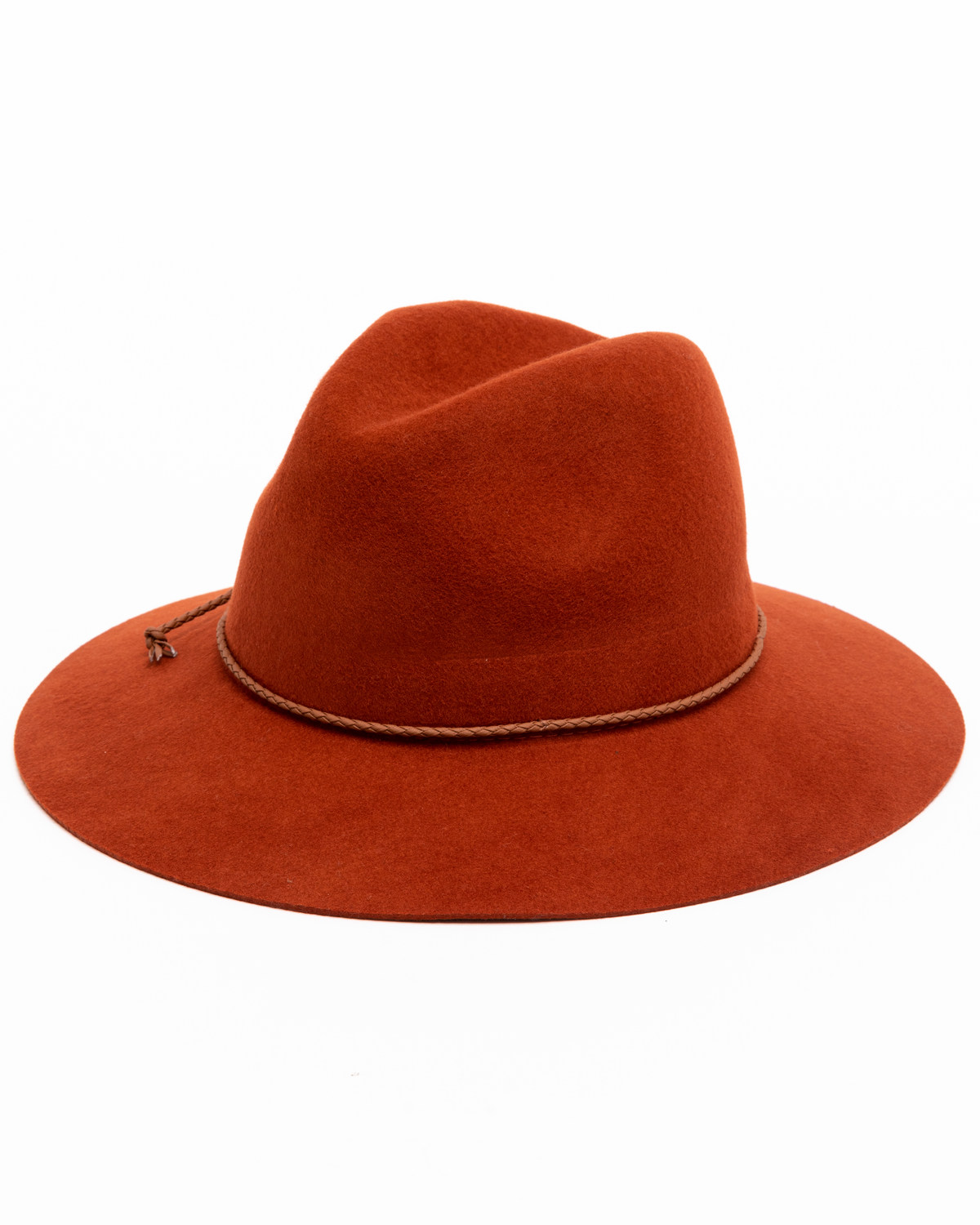 Shyanne Women S Rust Wool Felt Stiff Brim Fedora Hat Boot Barn