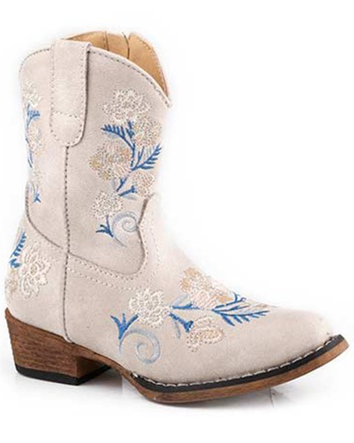 Roper Little Girls' Riley Floral Western Boots - Snip Toe